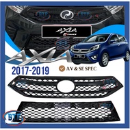 Perodua Axia AV Spec & SE Spec Only 2017-2021 Front Grill Glossy Black (Mini Cooper Style) RS/GR Gri