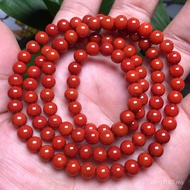 Persimmon Red Necklace 108 Multi-Circle Authentic Buddha Bead Material Flame Red Mountain Bracelet R