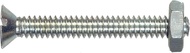 The Hillman Group 7761 Flat Head Slotted Machine Screw with Nut, 6-32-Inch x 1-Inch, 10-Pack