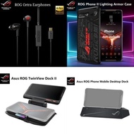 Asus ROG Phone II ROG 2 3 Cetra Earphones Twinview Dock 2 Mobile Desktop Dock Lighting Armor Case