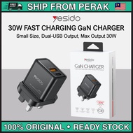 Yesido Dual USB 30W Fast Charging GaN Charger Support PD QC PPS Quick Charging Fast Charging Charger