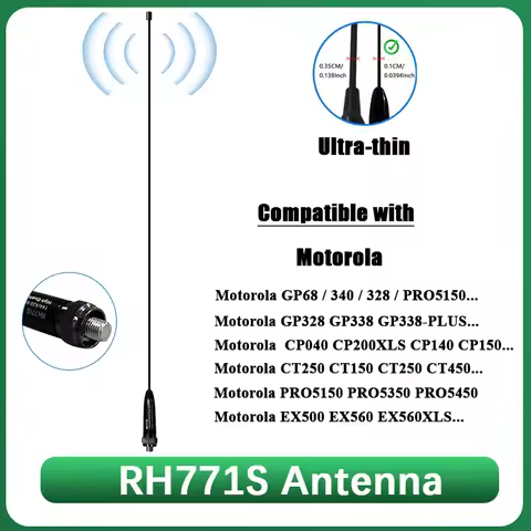 RH771S Thin Soft Aerial Compatible with Motorola GP328 Radios Antennas GP300 GP88 GP340 GP338 CP040 