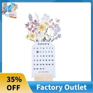 1 PCS 2024 Bloomy Flowers Desk Calendar Small Desk Calendar Funny Unique Bloomy Flower Desk Calendar 2024