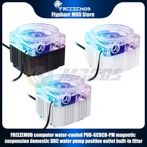 FREEZEMOD,PC Water Cooling Mute DDC Pump Lift 5-6 M, Flow 780L/H,5V ARGB M/B SYNC 4000RPM, Multi Col
