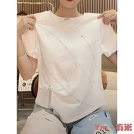 Ym Pure Cotton Loose Fit Slimming Women's T-Shirt - Summer 2025 Edition