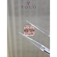 YOLO Lab-grown diamond SQUARE EMERALD 4.01ct FANCY INTENSE PINK--8779961262764