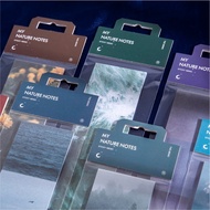 Techo Nature Notes Series 90pcs Ins Sticky Note Paper Memo Pad School Office Journal Planner日升月落