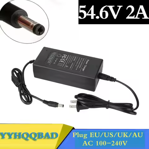 54.6V 2A Charger for 48V Li-ion Battery Charger DC Socket/Connector for 48V 13S Lithium Battery