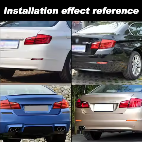 2X LED Rear Bumper Reflector Brake Light For BMW F10 F11 F18 For 5 Series 520d 520i 523i 525d 2009-2