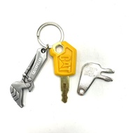 5P8500 8H5306 8H-5306 Ignition Key with Bucket Key Chain for Caterpillars Excavator Heavy Equipment 