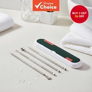 Stainless Steel Blackhead Extractor Kit – 4 Piece Acne Treatment & Face Care Tools