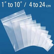 50/100pcs 1" To 15" Thick Plastic Resealable Bags, 0.13mm/5.12mil Double-Layer Thickness, Reusable Z
