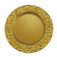 Piring Emas Piring Arab Gold Piring Saji Piring Kurma/Piring Kue/Piring Saji/Piring Mewah/Piring Gol