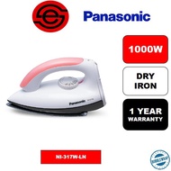 Panasonic Iron NI-317W (1000W) Polished Dry Iron / Seterika Baju