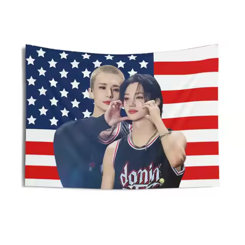 American Flag Of SKZ Felix, Concert Banner Of , Kpop Banner Of SKZ, Ate, Skz DominAte