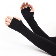 Qstar Aqua Cool Sun Protection Premium Handsocks Full Arm Sleeve Thumbhole Sarung Lengan Lubang Jari
