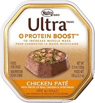 NUTRO ULTRA Grain Free Adult Soft Wet Dog Food Paté With Toppers Chicken Entrée topped with bites of