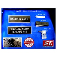 Name Tag PIN or MAGNET Sekolah Cikgu/Kakitangan Kerajaan/Polis/Jururawat/Penjawat Awam/Tag Nama/ Nam