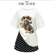 AN354-XL Dog Pattern Shirt Set Skirt The Alner Label Size XL