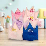 Bantal Crown Baby Sulam Nama