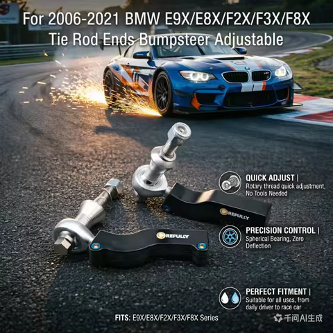 Eliminate Bump Steer: Adjustable Tie Rod Ends for BMW E9X/E8X/F2X/F3X/F8X – FK Rod Ends & Titanium H