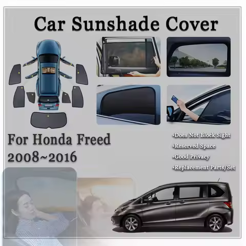 Car Sunshade Pads For Honda Freed GB3 GB4 GP3 2008~2016 Anti-UV Magnetic Sun Visor Window Windshield