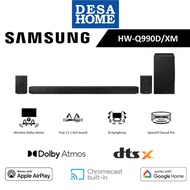 SAMSUNG HW-Q990D/XM  REPLACE HW-Q990C/XM  656 WATTS 11.1.4 CHANNEL DOLBY ATMOS SOUNDBAR  HWQ990DXM /