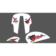 TRANSPARENT STRIPING STICKER VESPA MATIC ARAI DESIGN Russel