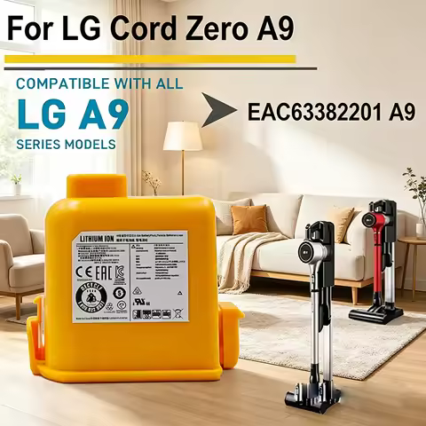 5000mAh Battery for A9/P9/A9S Vacuum KC Certified for EAC63382201/04 LG CordZero Battery Replacement