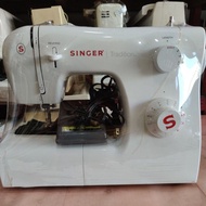 sewing machine heavy duty portable singer brand white edition full white with footpedal apakan