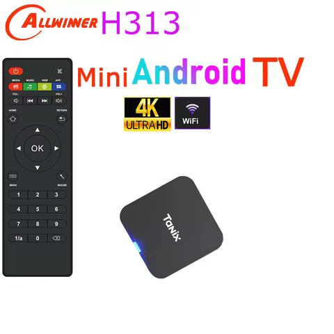 Tanix TX1 Android TV Box H313 2.4G Wifi RAM 1GB 2GB ROM 8GB 16GB Power by DC 5V 2A Mini Smart TV Sti