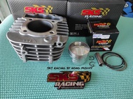 ลูกสูบ53มิลหัวนูนแข่งsksตั้มบางพลีแท้สลัก13มิลพร้อมแหวน,กิ๊บ,สลัก,หลบวาวพร้อมเสื้อสูบ สำหรับเวฟ110i,