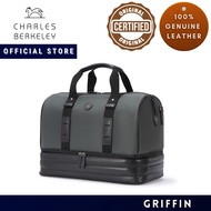 Charles Berkeley GRIFFIN Nylon Genuine Leather Weekender Bag Men's Duffel Bag PB-19062