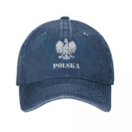 Polska White Eagle Emblem Washed Baseball Cap National Pride Sun Protection Unisex 5.18