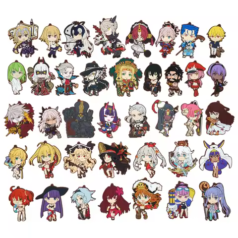 Fate Grand Order Anime FGO FSN Game Saber Jeanne Mash Gilgamesh Nero Cute Rubber Keychain Gift