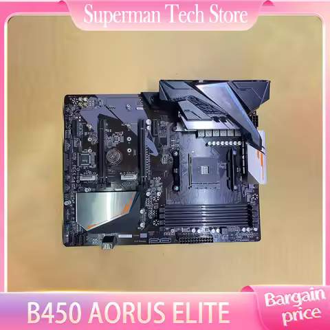 B450 AORUS ELITE computer motherboard Support Ryzen 5 5600 5600G R7 5700X3D CPU 4xDDR4 128GB HDMI Du