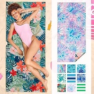 Gogreen Quick Dry Sand Free Beach Towel for Travel Pool Lightweight 71x32 in Absorbent Microfiber Ov