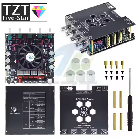 XY-AS21HPA Bluetooth High-Power Digital Amplifier Board 2.1 Channel Subwoofer 300W*2+600W Dual TPA32