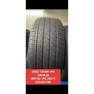 USED TAYAR 255/50/19 2021Y 95% 1PC SAHAJA 255/50R19 TIRE