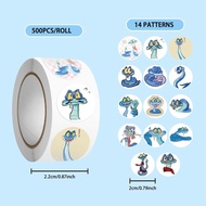 500PCS/Roll Cute Gary De'Snake Zootopia Stickers For Kids Cartoon Helmet Laptop Waterproof Sticker T