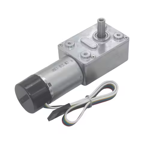 JGY-370B High Torque DC 6V 12V 24V Worm Gear Motor With New Dust-proof Encoder