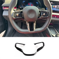 For X3 G45 2025 Carbon Fiber Car Steering Wheel Cover Trim Decoration Interior Accessories