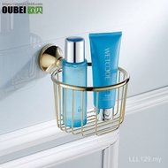 Oubei Sanitary Ware Bilik Mandi Aksesori Loyang Lekap di Dinding Aksesori Bilik Mandi Bersalut Emas 