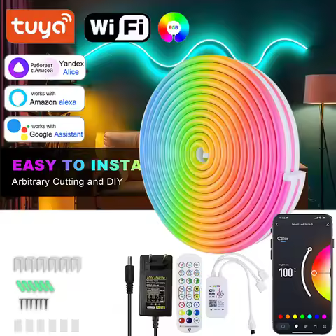 Bluetooth Wifi Neon Led Lights Strip For Room Light Neon Strip Led Flexible Neon Outdoor Rgb Music S