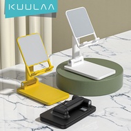 KUULAA ที่วางโทรศัพท์ Mobile Phone Holder แท่นวางโทรศัพท์มือถือสมาร์ทโฟน แบบตั้งโต๊ะ Foldable Portable Phone Stand สำหรับ iPhone Huawei Xiaomi Samsung