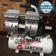 Kompresor angin silent halus Oilles Sanchin Compressor 9 Liter 0,75Hp