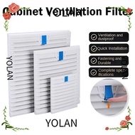 YOLANDAGOODS Cabinet Ventilation Filter, White ABS Shutters Fan Grille, Without Fan Fan Filter