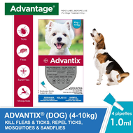 Advantix Dog Spot On Tick Flea Treatment (4kg – 10kg)ANTI KUTU FLEA OUT Clear Spot On Flea Tick Treatment Pet Flea Ticks