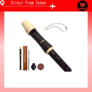 Toyama Gakki AULOS Soprano Recorder German Style 204A with Neck Strap for Soprano Recorder NS-S Set