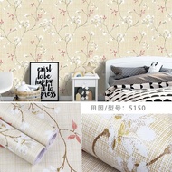 Welpeper Dinding Kamar Tidur Wallpaper Dinding Ruang Tamu 3D Motif Bunga Sakura Aesthetic Terbaru